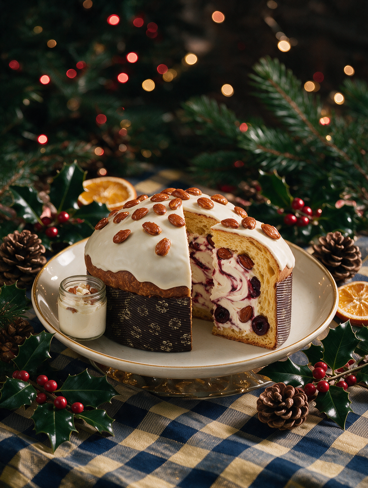 Panettone Gelato Mandorlato all'Amarena - 1,5 KG