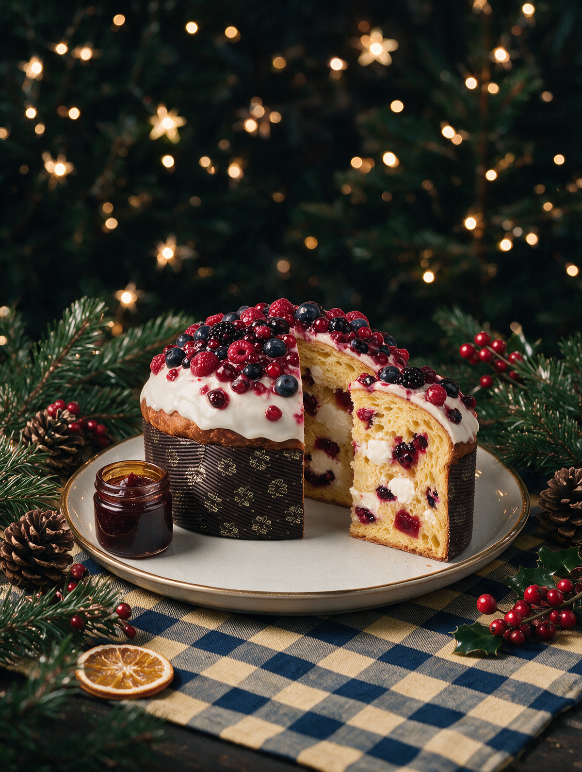 Cheesecake Semifreddo al Panettone con Frutti di Bosco - 1,5 KG